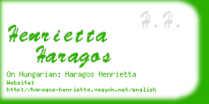 henrietta haragos business card